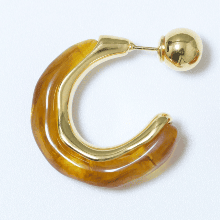 Blush Crescent Hoops