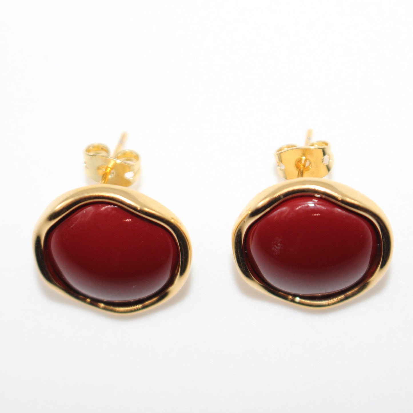 Golden Halo Pearl Studs