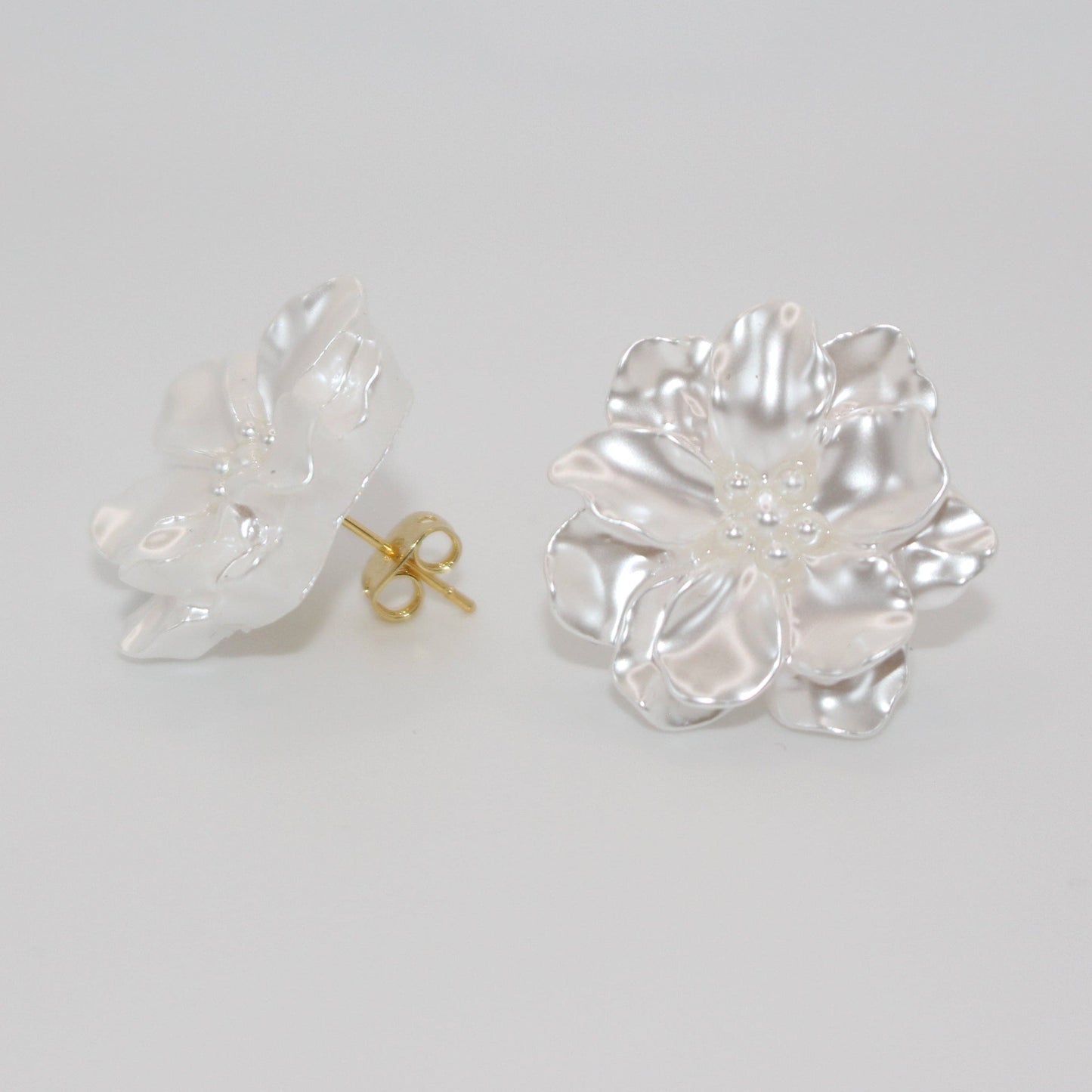 Silver Rose Studs