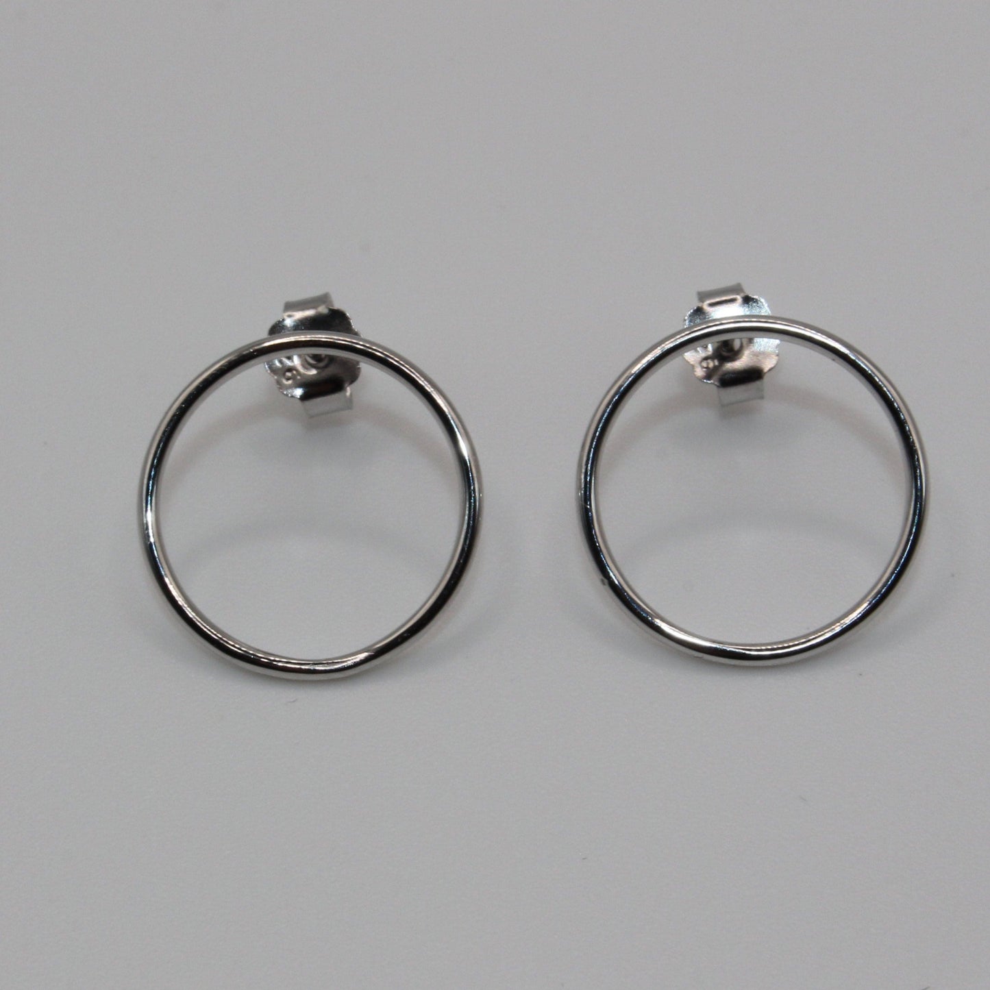 Thin Circle Stud Earrings