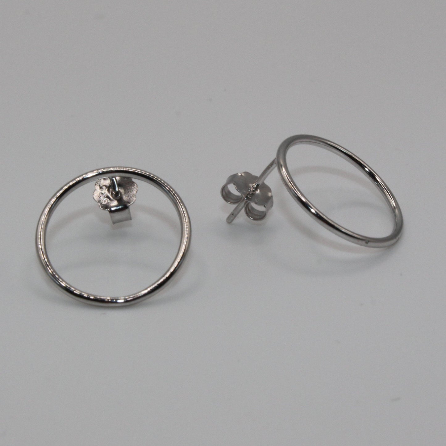Thin Circle Stud Earrings