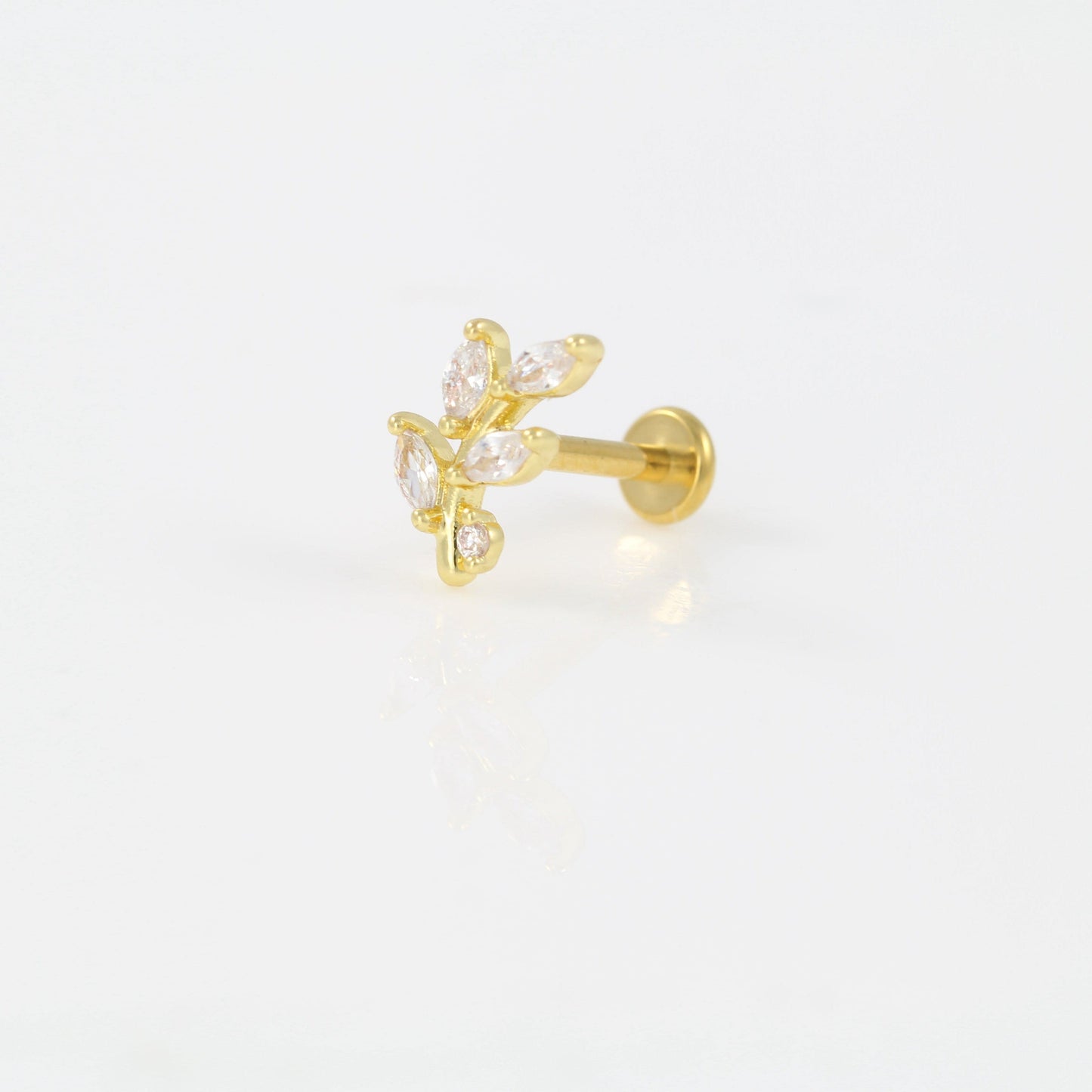 Golden Vine Labret Piercing