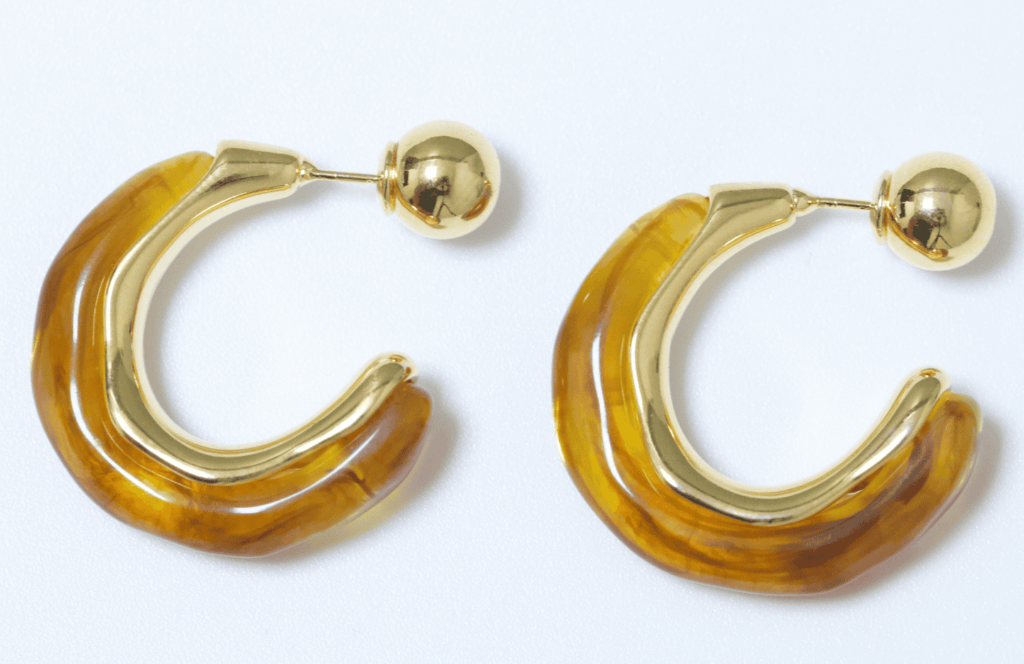 Blush Crescent Hoops