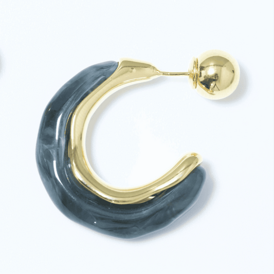 Blush Crescent Hoops