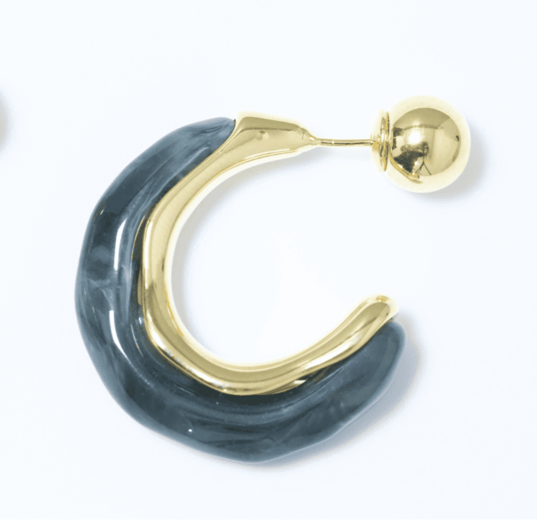 Blush Crescent Hoops