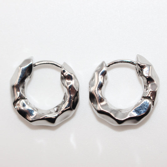 Chunky' embossed Hoops