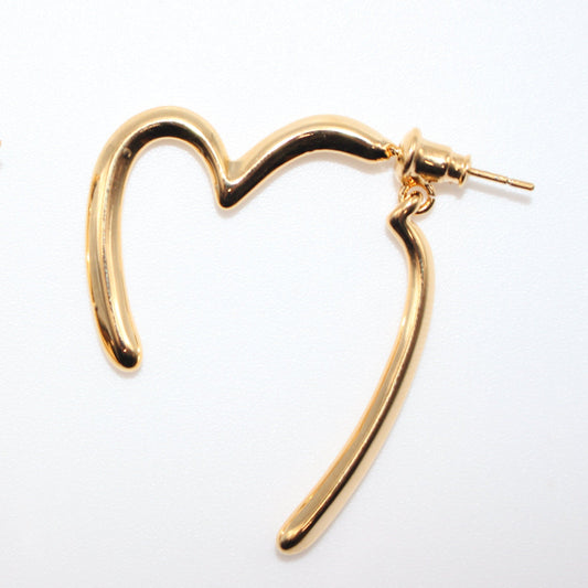 Heart Half Earrings
