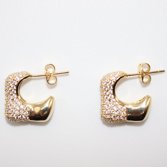 Geometric Sparkle Hoops