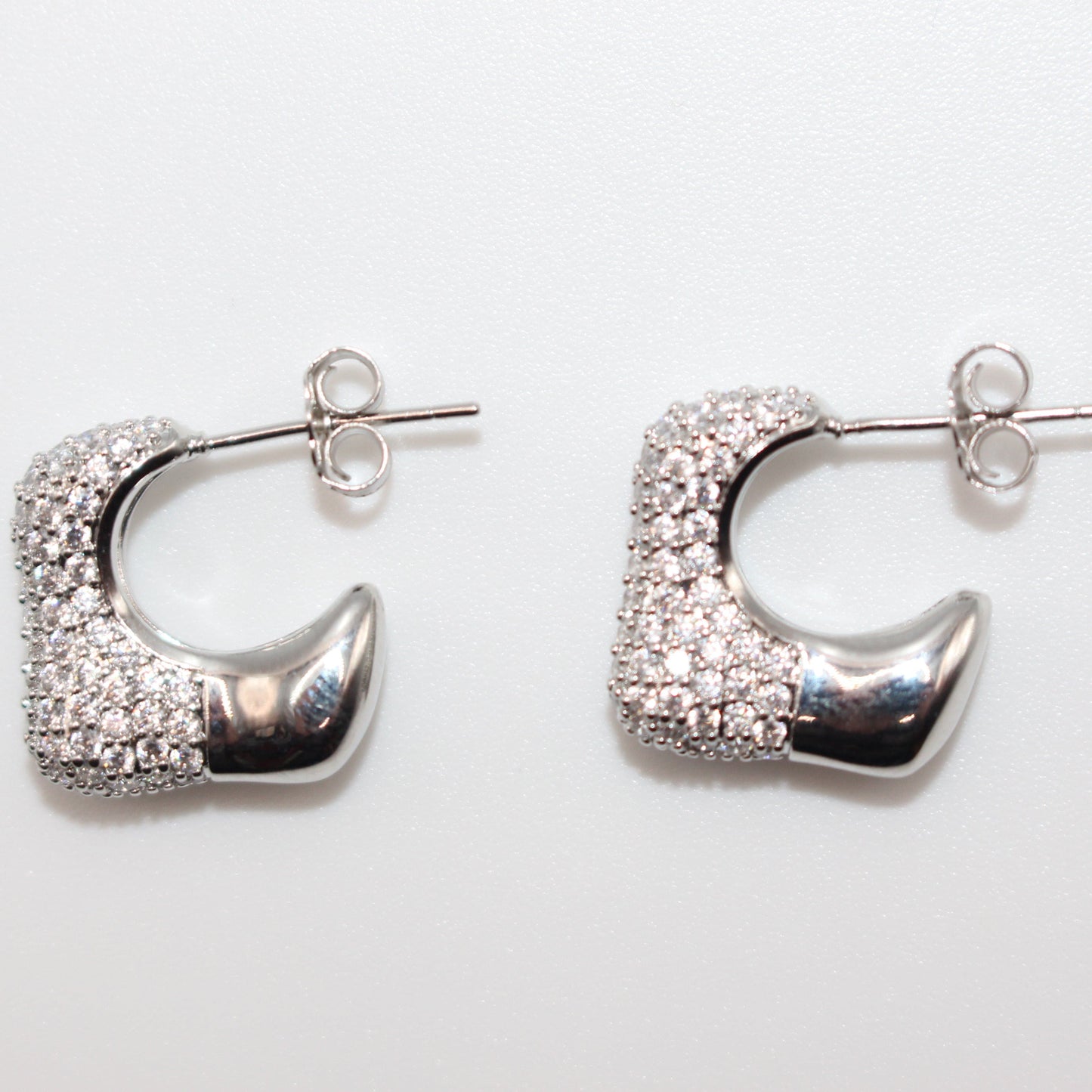 Geometric Sparkle Hoops