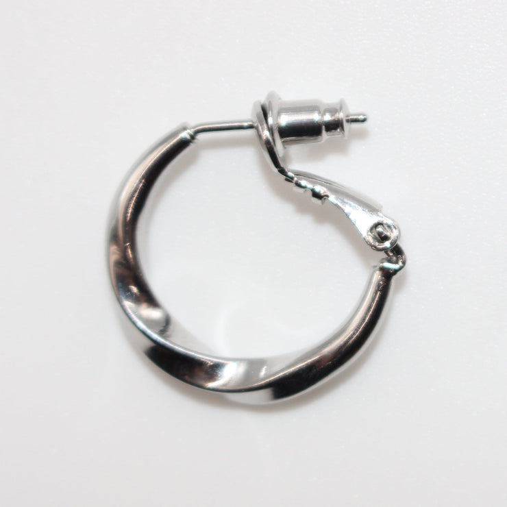 Twisted hoop stud earring