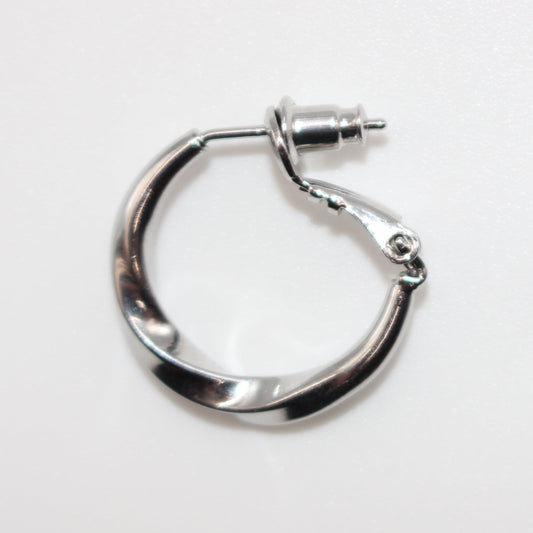 Twisted hoop stud earring