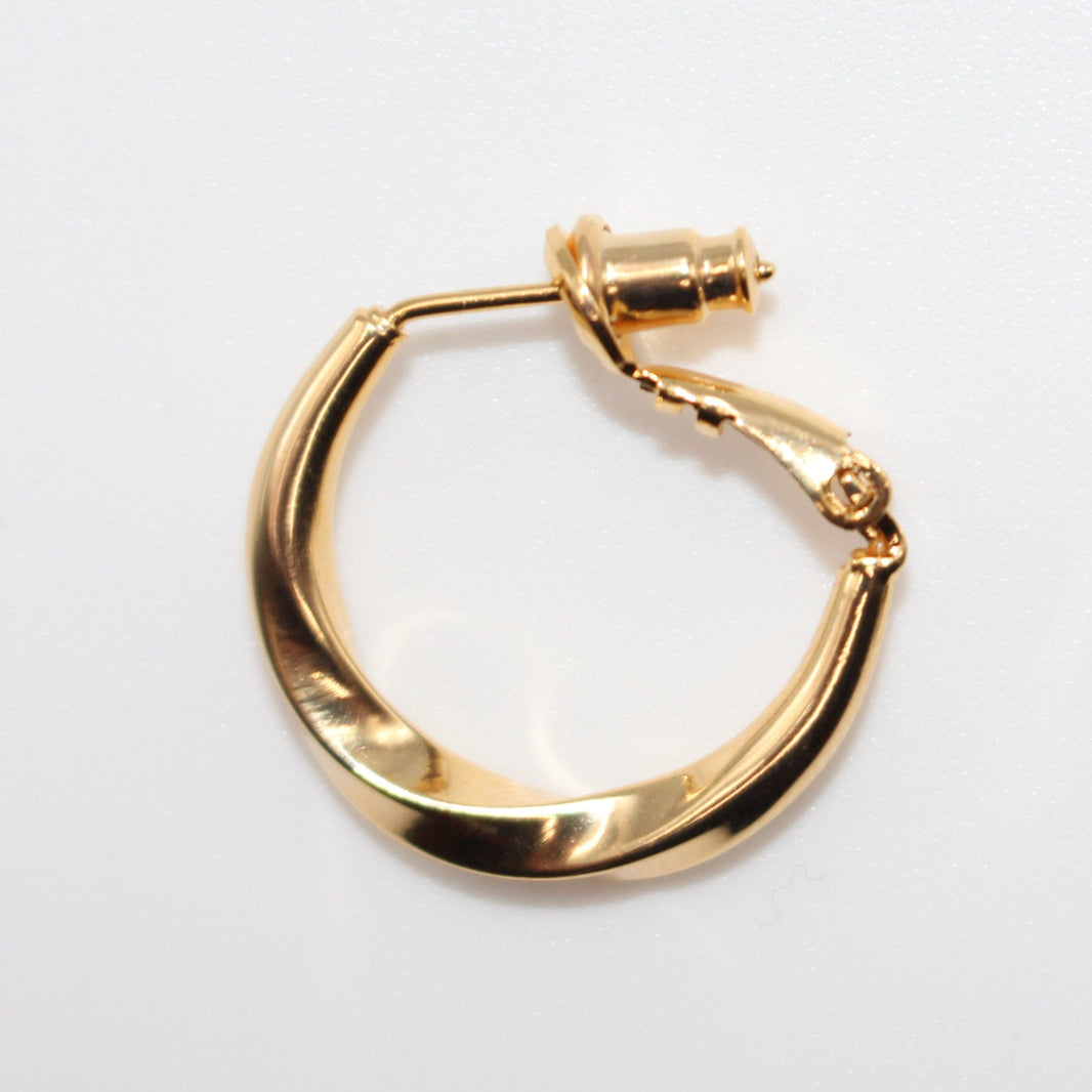 image Twisted hoop stud earring
