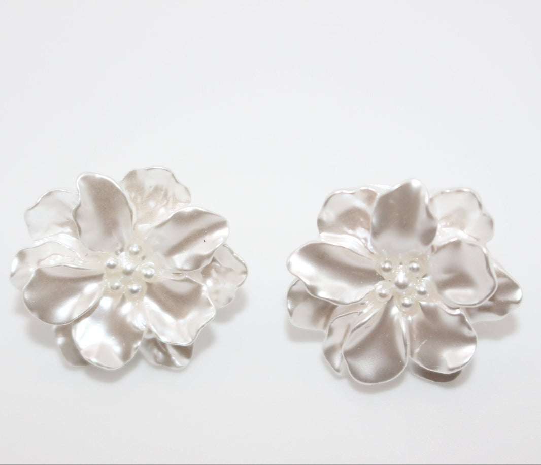 image Silver Rose Studs