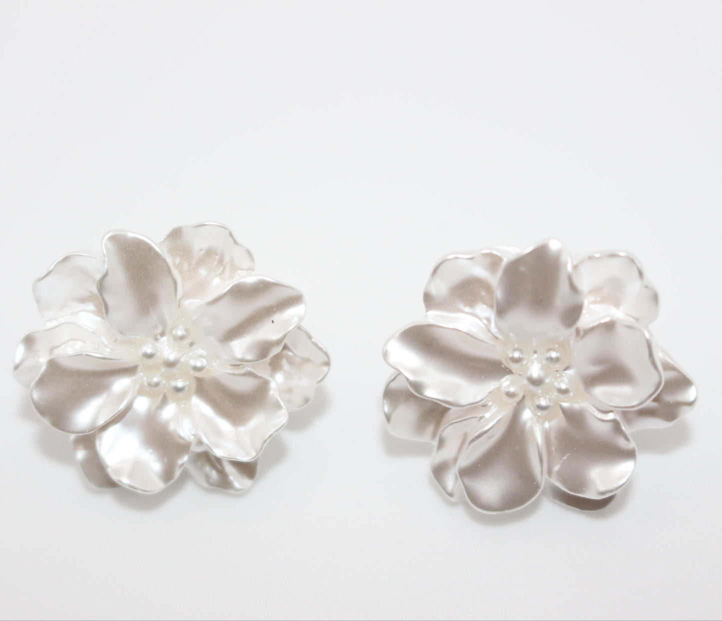 Silver Rose Studs
