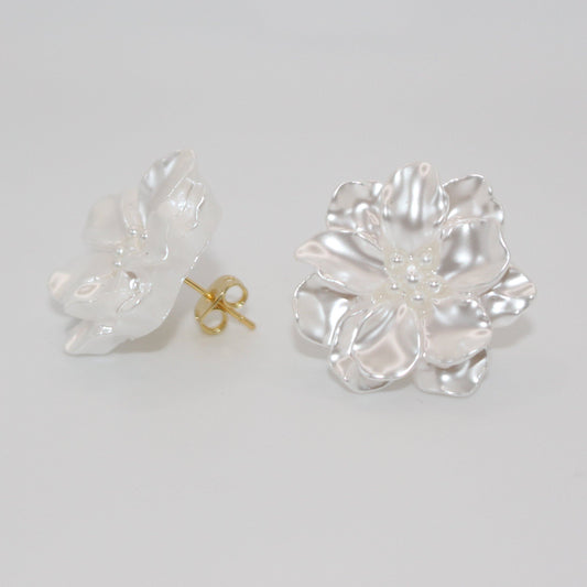 Silver Rose Studs