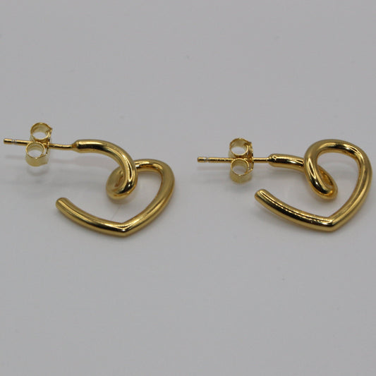 Minimalist Heart Stud Earrings