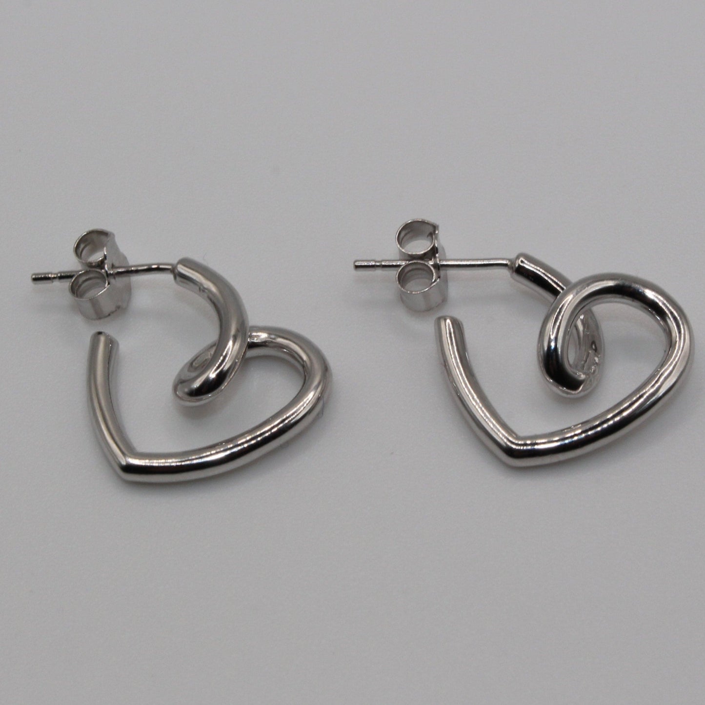 Minimalist Heart Stud Earrings