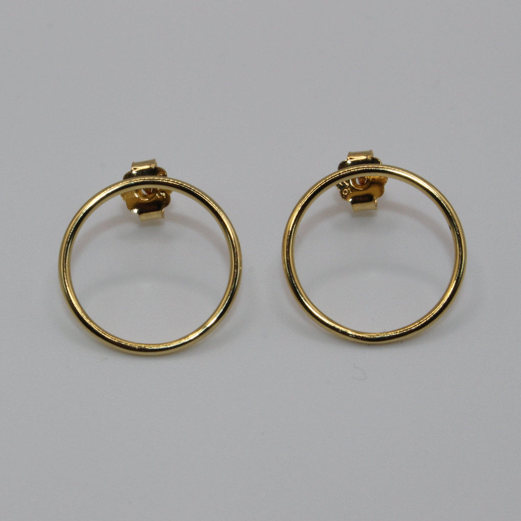 image Thin Circle Stud Earrings