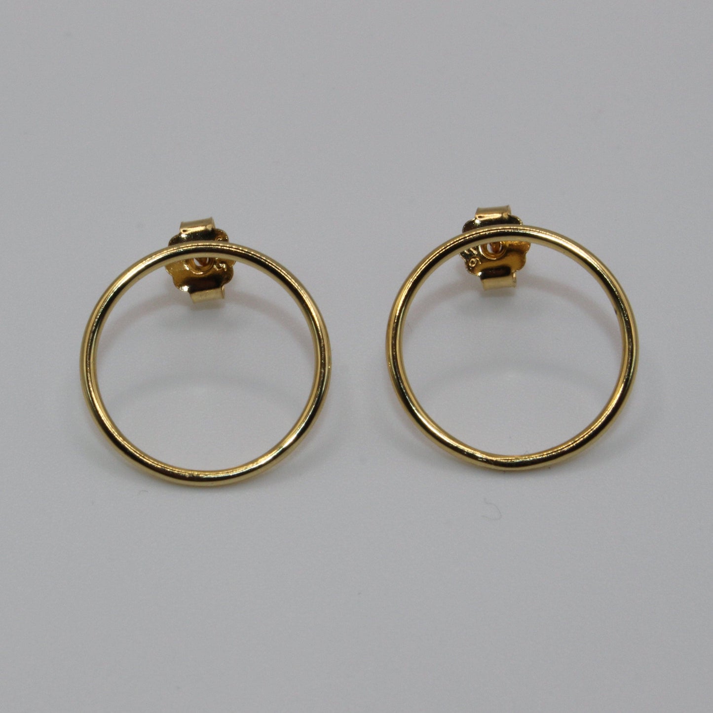 Thin Circle Stud Earrings
