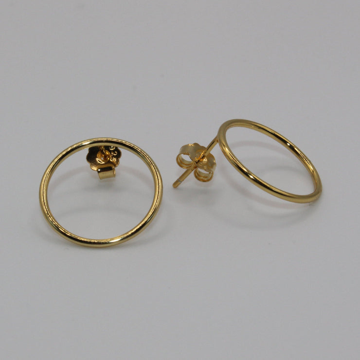 Thin Circle Stud Earrings