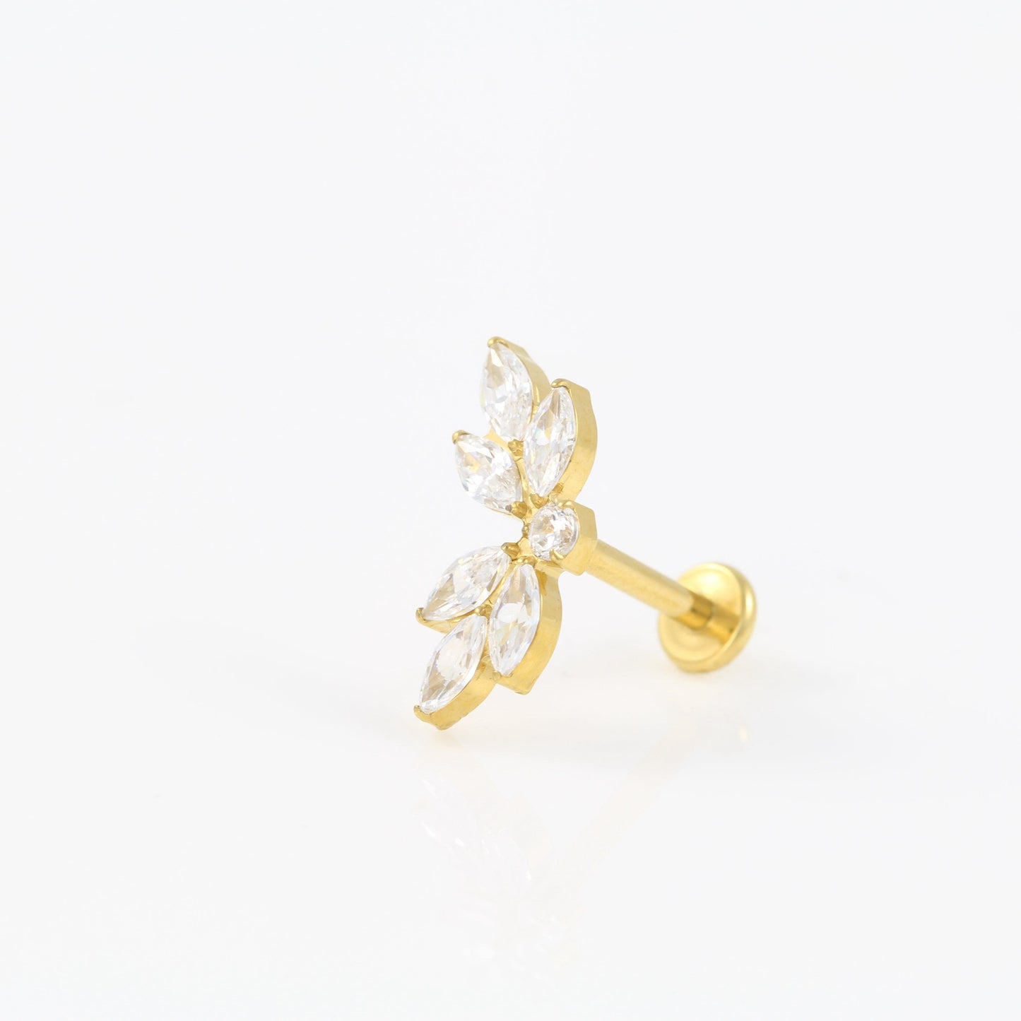 The Mistletoe Helix Stud – Holiday Charm Piercing