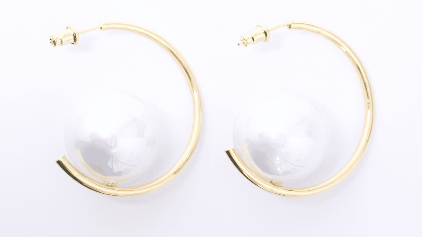 Orbital Pearl Hoops